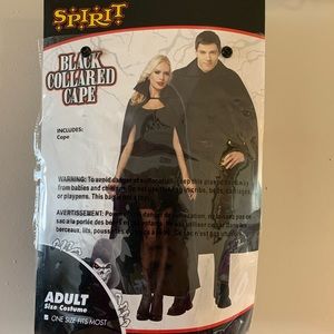 Halloween Costume | Black Collard Cape